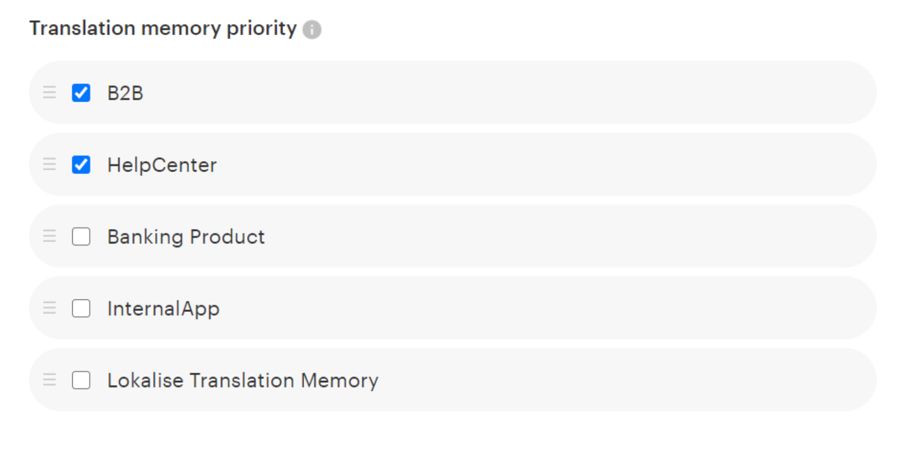 Translation-memory-priority